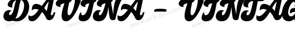 DAVINA - VINTAGE FONT - PERSONAL USE字体转换
